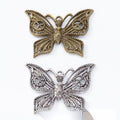 2-Finish Filigree Butterfly Metal Jewelry Components for Crafts view 1
