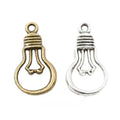 Openwork Light Bulb Metal Charms in Two Finishes Jewelry Making Pendants view 1