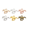 Running Horse Metal Charm in 6 Distinct Finishes for Jewelry Making view 1