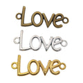 Script Love Double Loop Jewelry Connector Component view 1