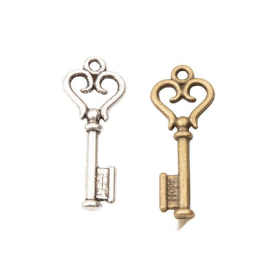 Heart Bow Key Charm front product view