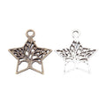 Open Star Tree of Life Charms in Two Antique Finishes view 1
