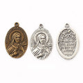 Saint Therese Medal in 2 Metal Finishes for Jewelry Making view 1