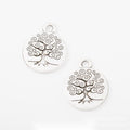 Round Tree of Life Metal Charms in 1 Pictured Finish view 1