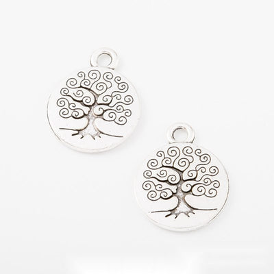 Round Tree of Life metal design group view on a light background