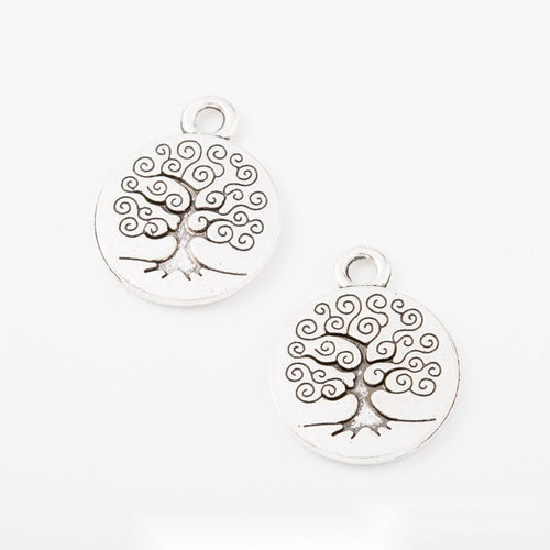 Round Tree of Life metal design group view on a light background