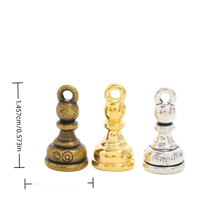 Chess Pawn Charm In 3 Metal Finishes For Jewelry Making