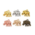Vintage Finish Metal Elephant Charms in 6 Style Options view 1