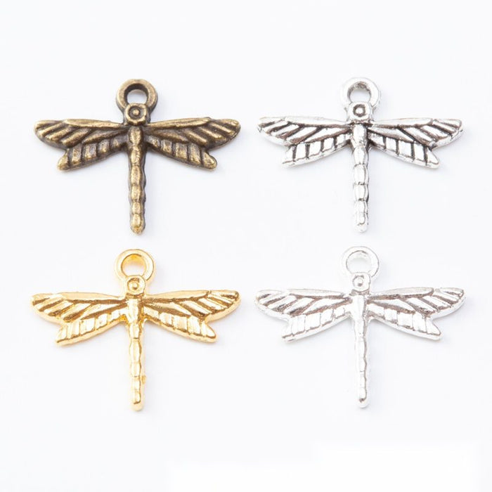 Openwork Dragonfly Metal Charms in Four Finishes Jewelry Making Pendants