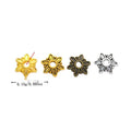 Sunburst Flower Bead Caps in Four Metallic Finishes view 1