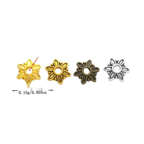 Sunburst flower bead caps shown in product image 1