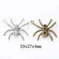 Textured Spider Charm Metal Jewelry Making Component view 1