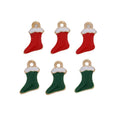 Enamel Christmas Stocking Alloy Charm in 2 Pictured Options view 1