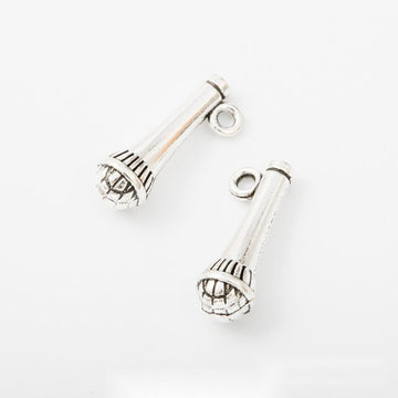 Handheld Microphone Charm Metal Jewelry Making Pieces
