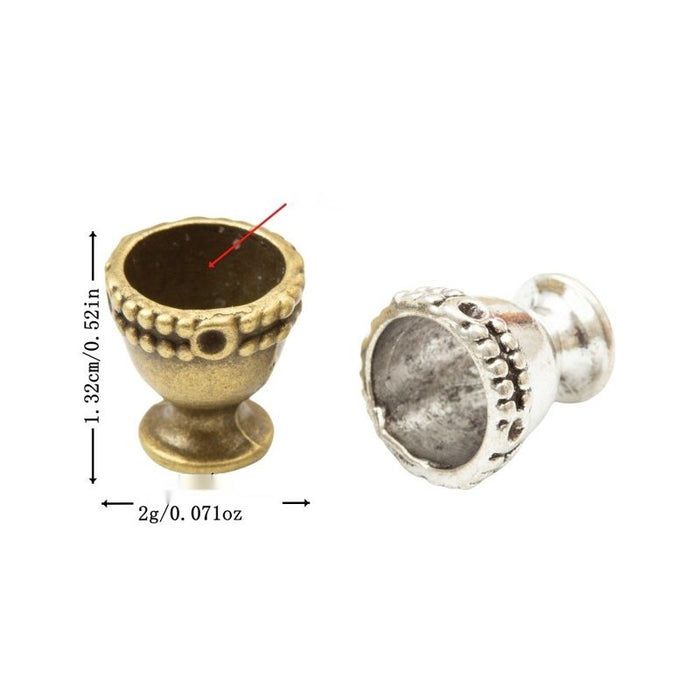 Goblet Shape Beaded Bead Caps Metal Jewelry Making Pieces
