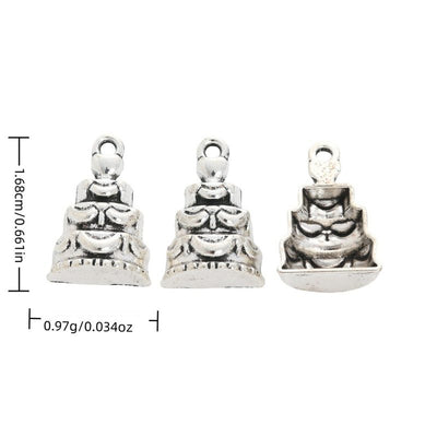 Tiered Cake Charm showing a three-tier cake silhouette and top loop