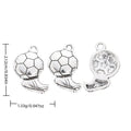 Antique Silver Soccer Ball Boot and Player Metal Charms view 1