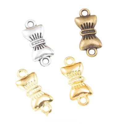 Bow Connector finish comparison on a white background