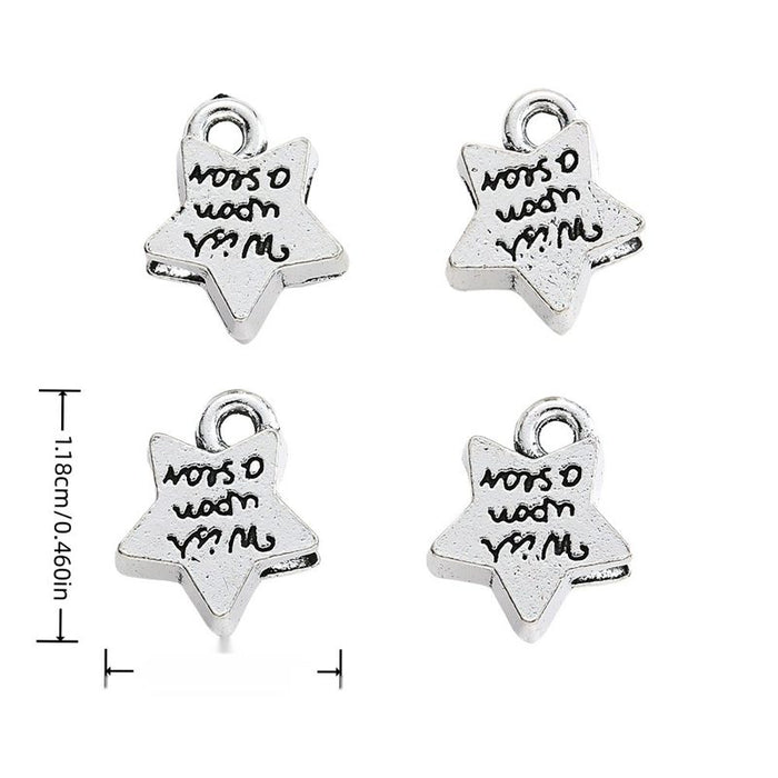 Wish Upon A Star Charm in 1 Metal Finish for Jewelry Making