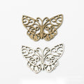 Filigree Butterfly Charm Pendants in 2 Metal Finish Options view 1