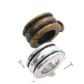 Double Groove Tube Spacer Bead in Textured Metal for Jewelry Making view 1