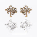 Scrollwork Tree Metal Charms in 2 Pictured Finishes view 1