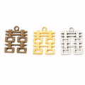 Vintage Finish Metal Double Happiness Symbol Charms in 3 Style Options view 1