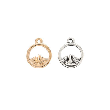 Round Mountain Silhouette Charm in 2 Pictured Finishes