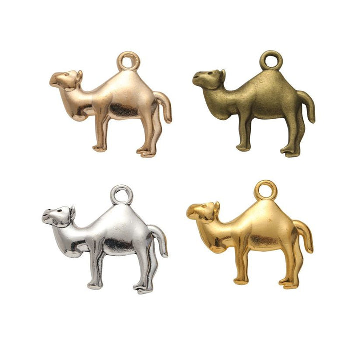 Standing Camel Charm Pendants in 4 Metal Finish Options