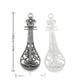Filigree Guitar Metal Charm Pendant in 2 Finishes for DIY Jewelry view 1