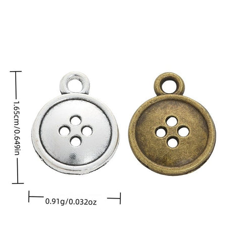 Four Hole Button metal piece shown in product image 1