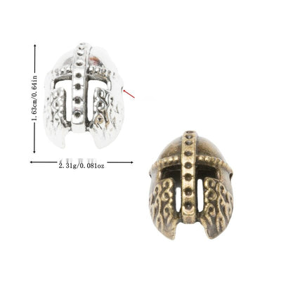 Roman Helmet Bead metal design group view on a light background