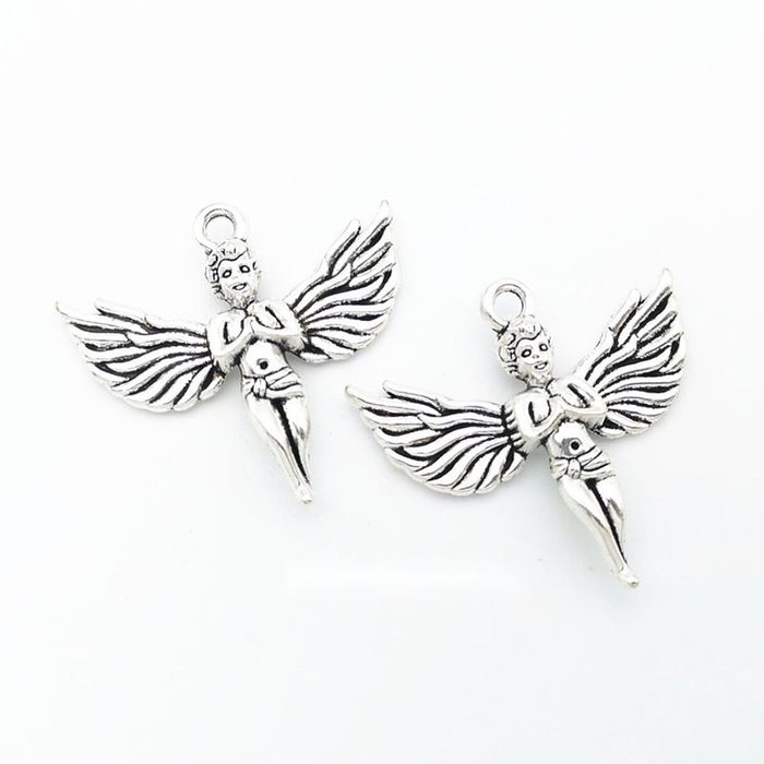 Flying Fairy Charm Metal Pendant for Jewelry Making