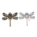 Dragonfly Metal Connector with Round Center Bezel in Two Finishes view 1