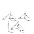 Triangle Ruler Vintage Metal Charm Pendant for Jewelry Making view 1