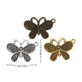Dotted Butterfly Metal Charm In 3 Finish Options for Jewelry Making view 1