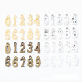 Metal Number Charms from Zero to Nine in Four Finishes view 1