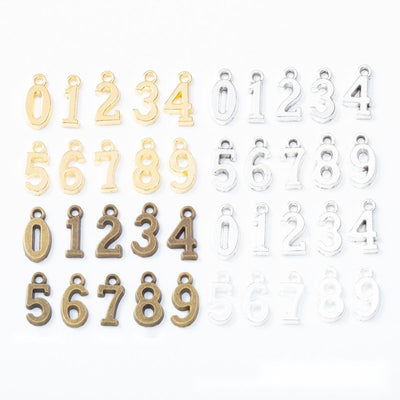 Group view of the available number charms
