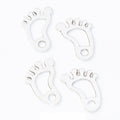 Small Footprint Outline Silver Tone Metal Charms Jewelry Findings view 1