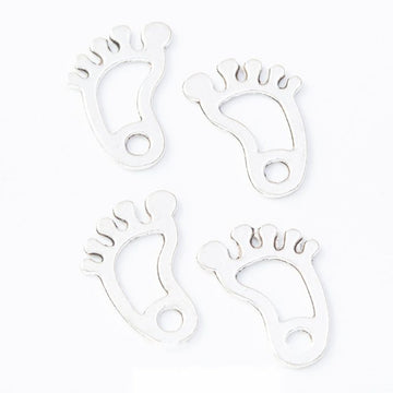 Small Footprint Outline Silver Tone Metal Charms Jewelry Findings