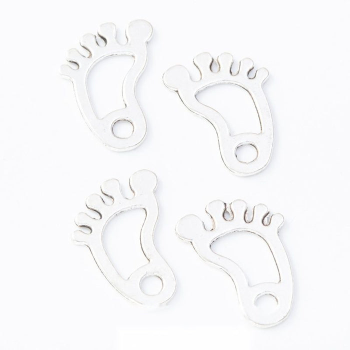 Small Footprint Outline Silver Tone Metal Charms Jewelry Findings