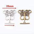 Butterfly Toggle Clasps in Two Antique Metal Finishes view 1