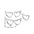 Open Heart Outline Charm in 1 Metal Finish for Jewelry Making view 1