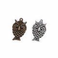 Wide-Eyed Owl Charm Metal Pendant for Jewelry Making view 1