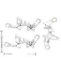 Double Butterfly Connector Alloy Connector in Antique Silver Finish view 1