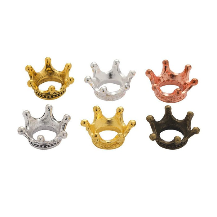 Openwork Crown Charm In 6 Metal Finishes For Jewelry Making
