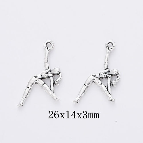 Front display of the side bend gymnast in its pictured metal finishes