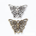 Openwork Butterfly Connector Metal Jewelry Component in 2 Pictured Finishes view 1