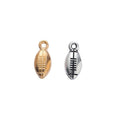 Football Charm in 2 Metal Finishes for Jewelry Making view 1
