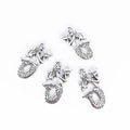 Curled Mermaid Detailed Metal Charm in 1 Finish for Crafting view 1